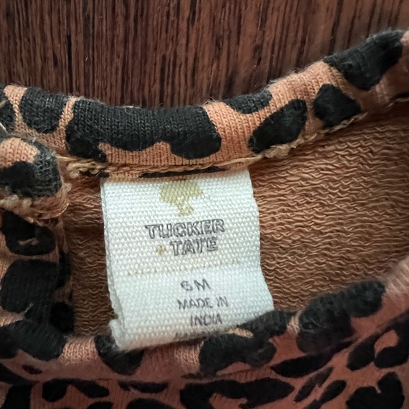 Leopard print sweatshirt dress 3-6 month girl Tucker + Tate EUC - Picture 2 of 2